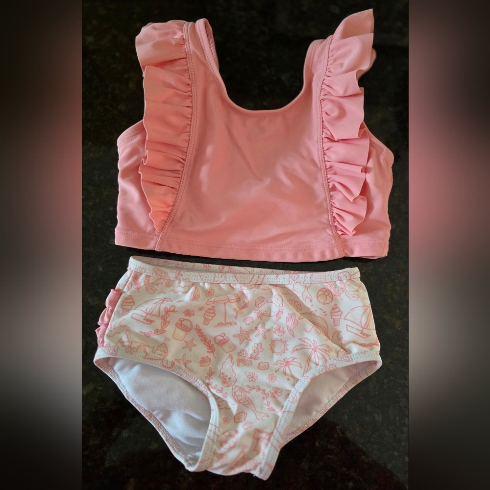 Pink Ruffle Butt Bikini Set